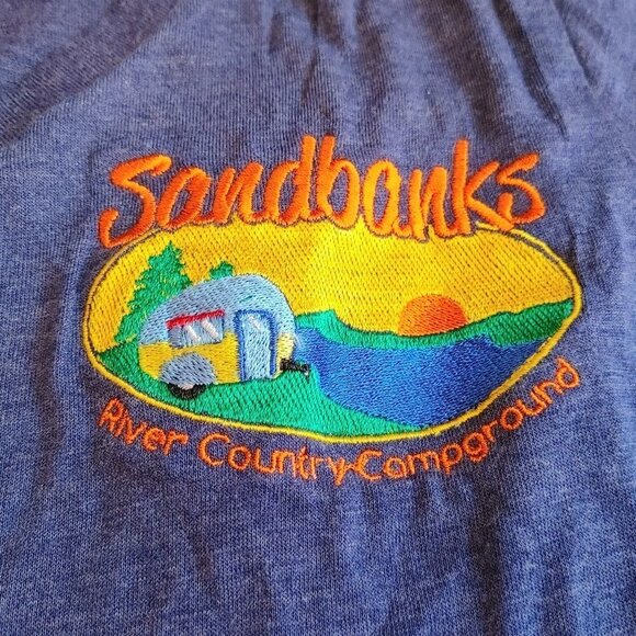 Sandbanks Embroidered t-shirt women's large - Picture 1 of 5